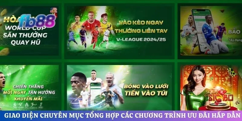 Giao diện chuyên mục tổng hợp các chương trình ưu đãi hấp dẫn 