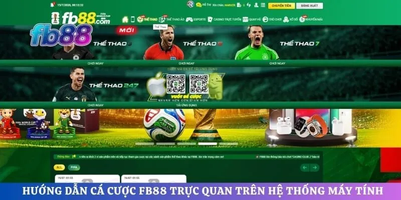 Hướng dẫn cá cược FB88 trực quan trên hệ thống máy tính 