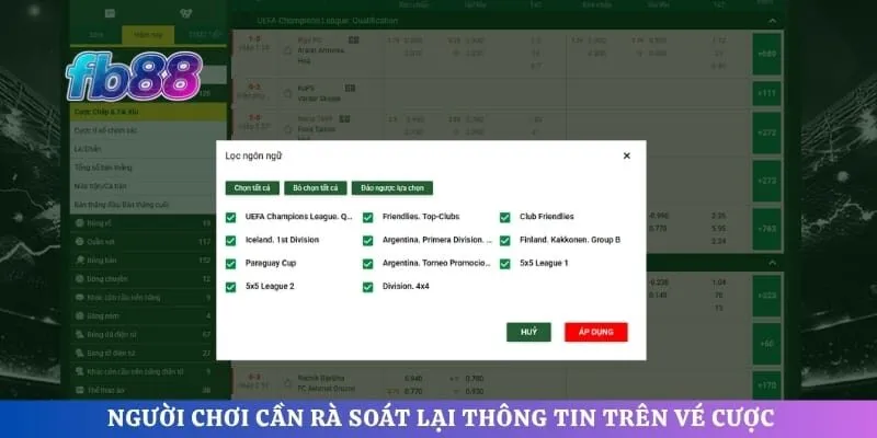 Người chơi cần rà soát lại thông tin trên vé cược 